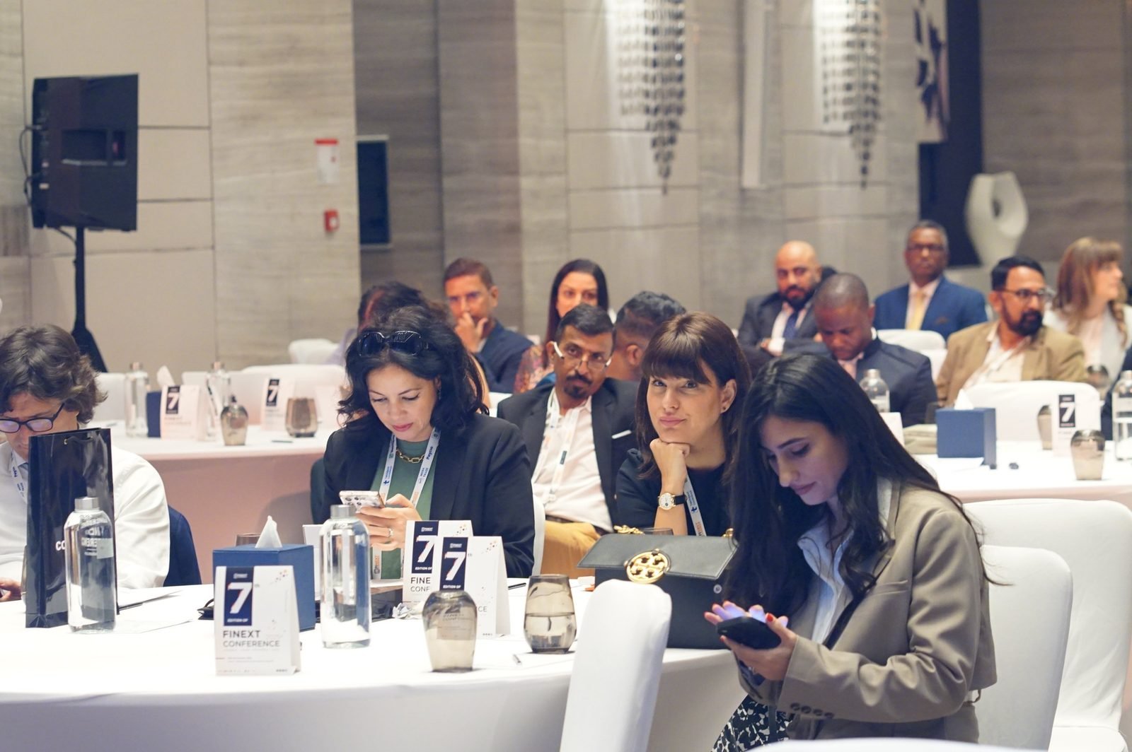 Audience at round tables during the FiNext Conference 2025 in Dubai