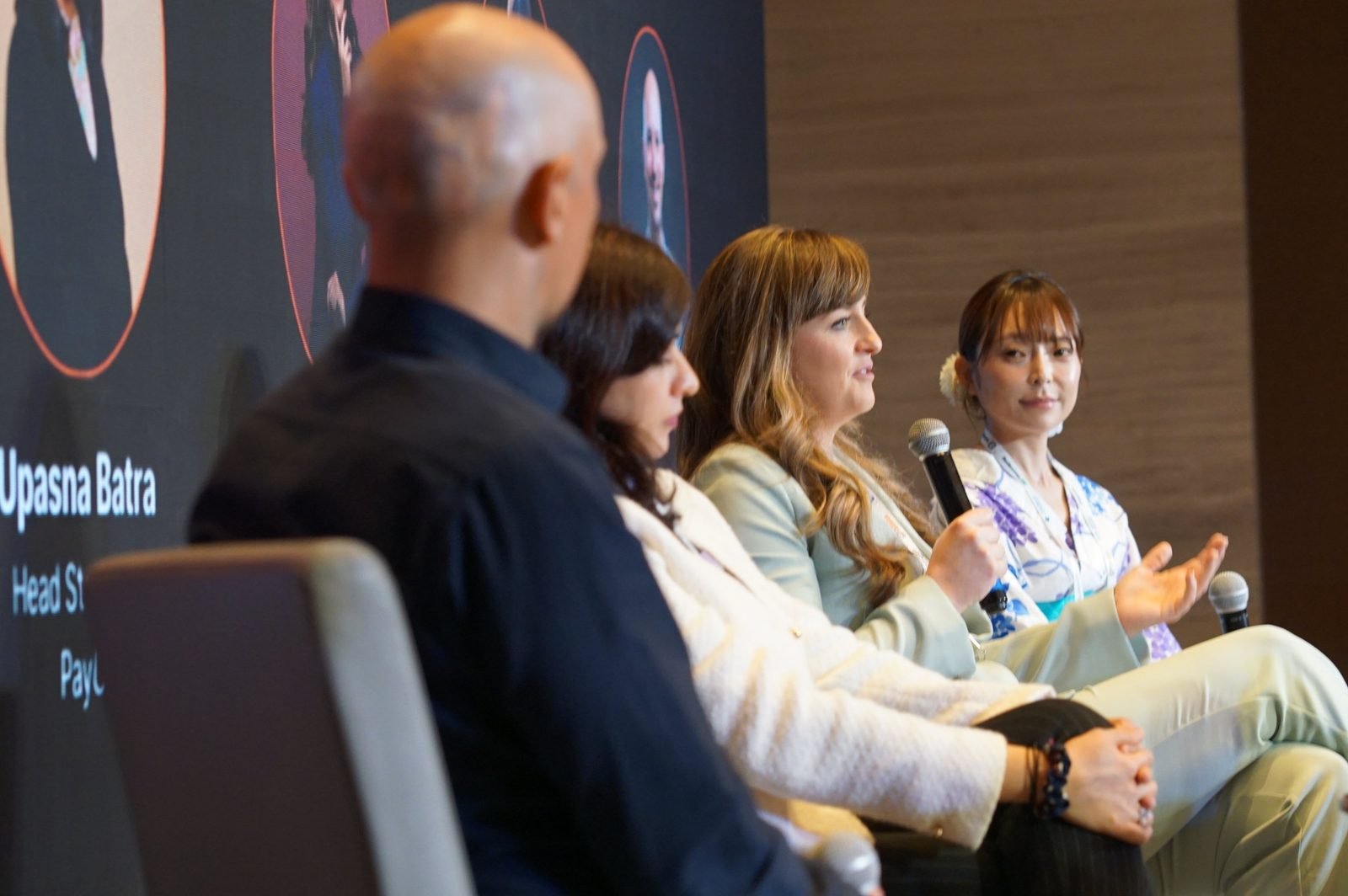 Panellist speaking on stage at the FiNext Conference 2025 in Dubai