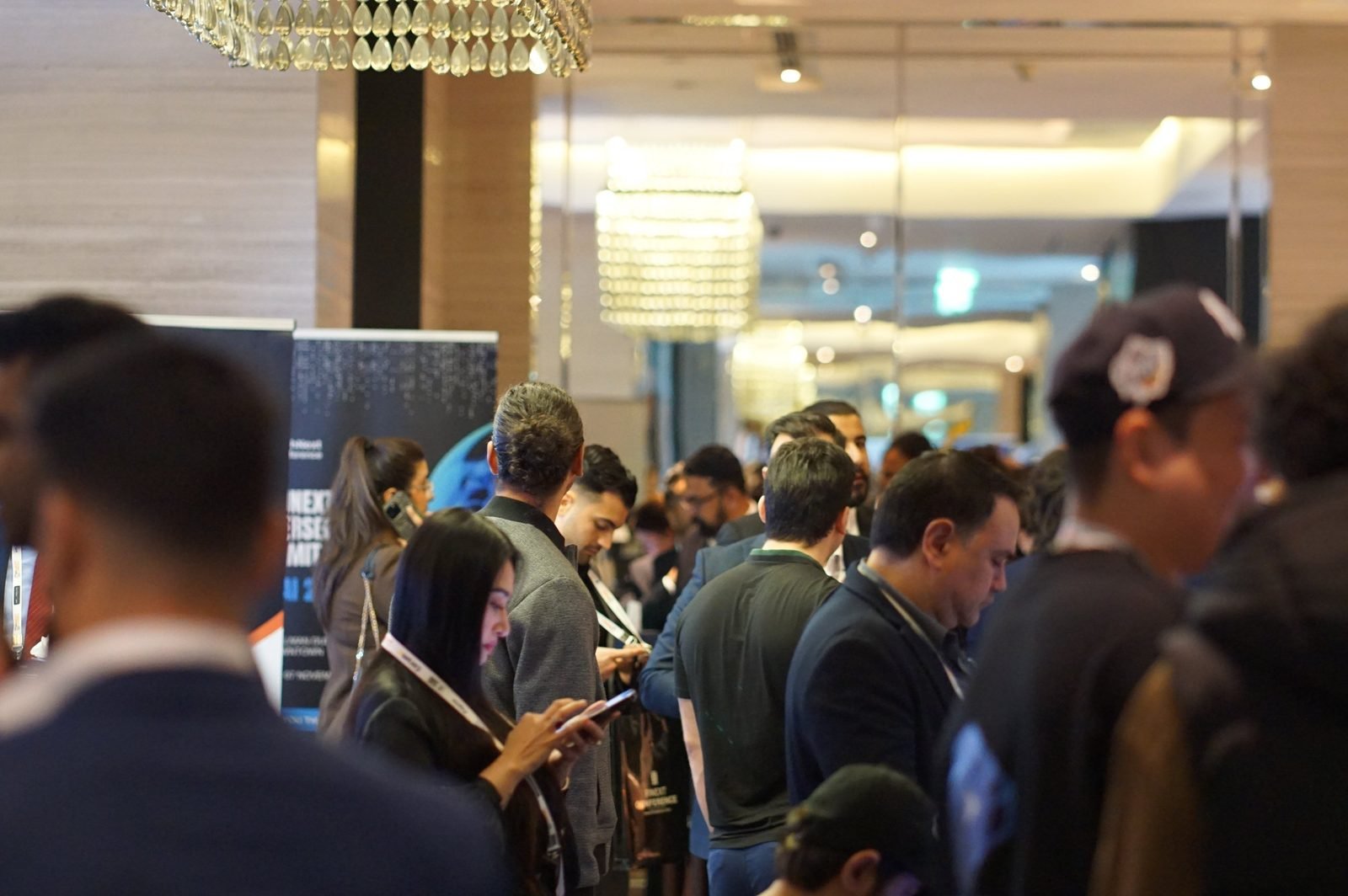 Delegates arriving and networking at TechNext 2025 in Dubai